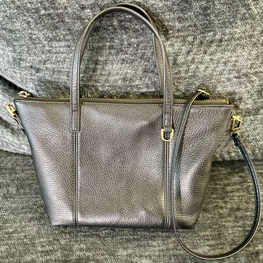 HOBO Kingston Mini Leather Satchel Black Crossbody Bag with Top Handle